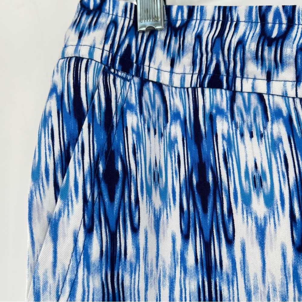 Caribbean Joe Blue Hue Ikat Print Rayon 4-Pocket Shorts Size Large, NWT - Picture 12 of 16